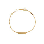 Златиста Гривна Спомен с 18К позлата – Персонализирана с Гравиране, минималистичен дизайн и топъл златист блясък.