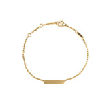 Златиста Гривна Спомен с 18К позлата – Персонализирана с Гравиране, минималистичен дизайн и топъл златист блясък.