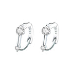 Сребърни Обеци Lumi S925 с блестящи камъни, направени от стърлингово сребро S925.