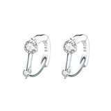 Сребърни Обеци Lumi S925 с блестящи камъни, направени от стърлингово сребро S925.