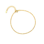 Сребърна гривна Lumi Line в златист цвят, минималистичен и модерен дизайн с 18К позлата.