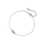 Сребърна гривна Eyes с кристал S925 в сребърен и златист цвят, регулируем размер 16+4 cm.