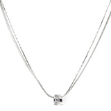 Сребристо двойно колие с пръстени