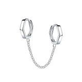 Сребърни Обеци Double Flow S925