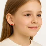 Детски Сребърни Обеци "Усмихнати Черешки" (925)