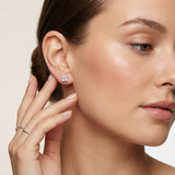 Сребърни Обеци Квадратен Циркон S925