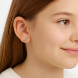 Детски Сребърни Обеци "Сладък Дакел" (925)