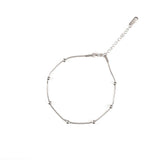 Сребриста гривна за глезен елеганс