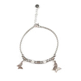 Мека гривна с пеперудки и блестящи камъни