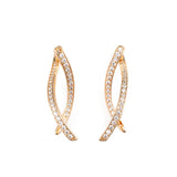 Обеци unity с кристали в розово злато