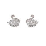 Сребристи обеци лебед