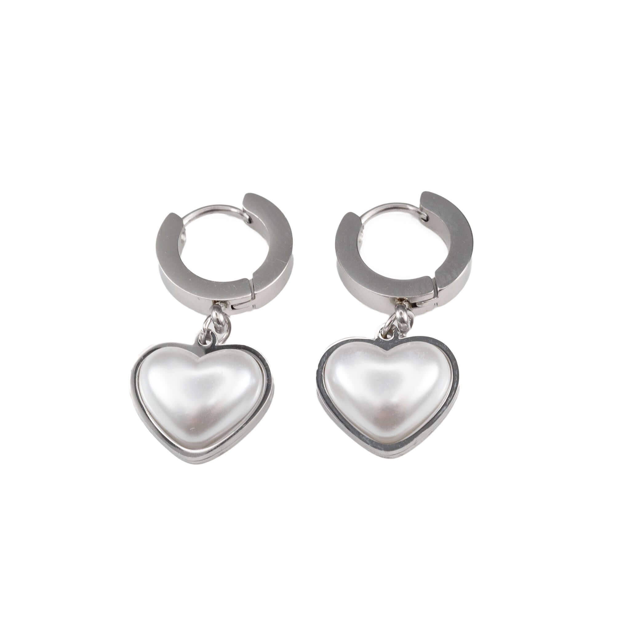 Обеци Сърце Медицинска Стомана - 2цвята