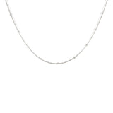 Елегантно сребристо колие с топчета