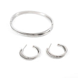 Комплект обеци и гривна Silver Bliss