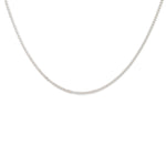 Сребърно колие-верижка от медицинска стомана, изчистен и елегантен дизайн, идеално за всеки тоалет.