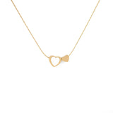 Двойно Колие Сърце със Седеф