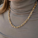 Колие Синджир с 16К Позлата в 2 Цвята