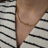 Колие Пирон с Кристали в 2 Цвята