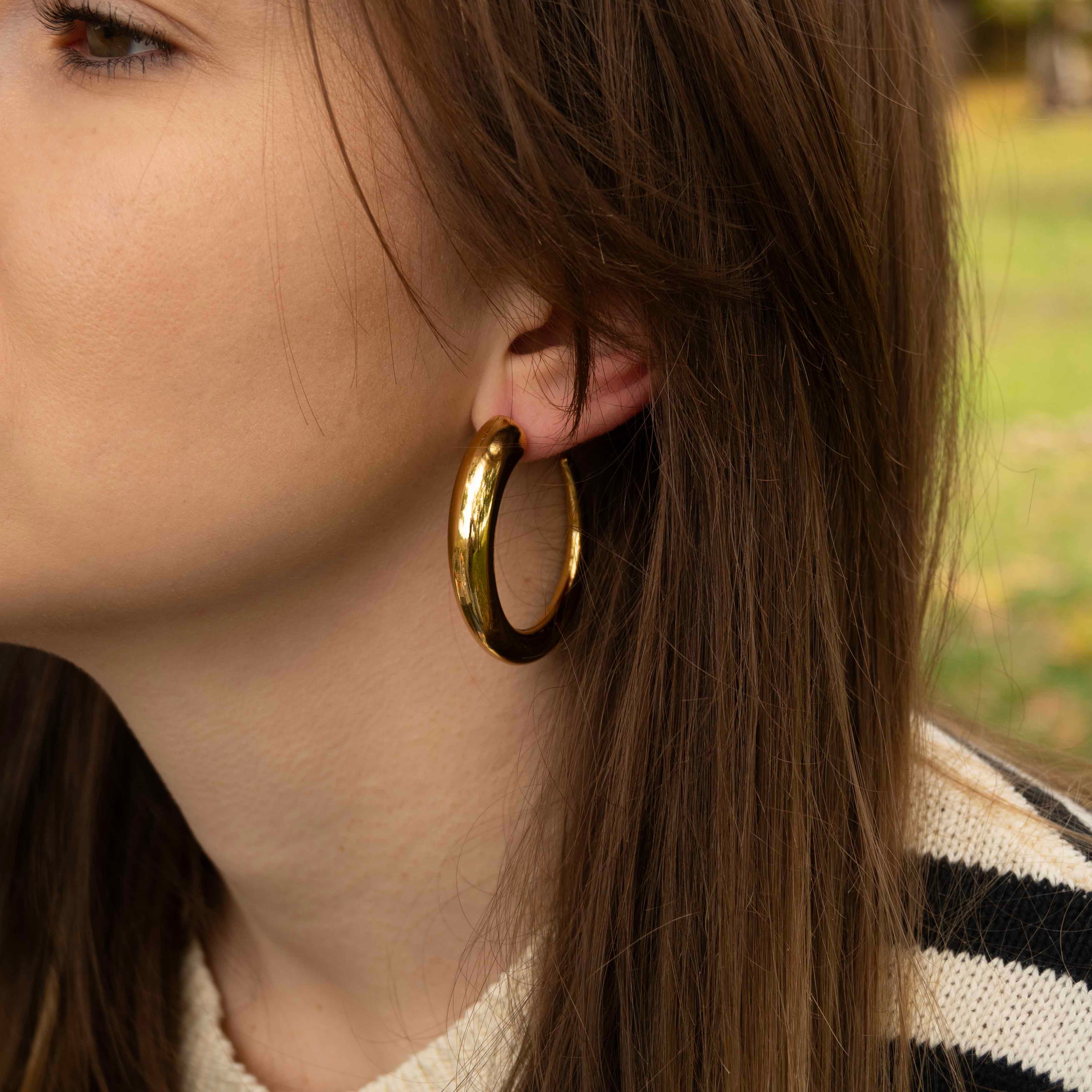 Обеци Класически Халки в 2 Цвята