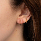 Сет от 3 Сребърни Обеци Халки S925 с 18К Златно Покритие