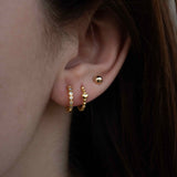 Сет Сребърни Обеци Халки Кристал и Сърце S925