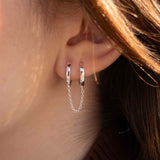 Сребърни Обеци Silver Bond S925 - обеци пиърсинг за хрущял с електролитно покритие.