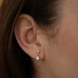 Сребърни Обеци Капка с 14К Златно Покритие S925