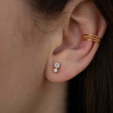 Сребърни Обеци Нова с 14К Златно Покритие S925