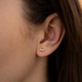 Сребърни Обеци Лист с 14К Златно Покритие