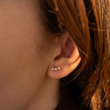 Сребърни Обеци Сириус с 14К Златно Покритие S925