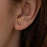 Сребърни Обеци Стела с 14К Позлата S925