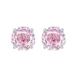 Сребърни Обеци с Розов Кристал S925 с елегантен дизайн и розови кристали, подходящи за всякакъв повод.