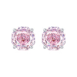 Сребърни Обеци с Розов Кристал S925 с елегантен дизайн и розови кристали, подходящи за всякакъв повод.