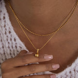 Двойно Колие Капка с 18К Златно Покритие