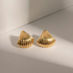 Обеци Перличка с 18К Позлата – златисти обеци в модел мидичка, 1.8 cm диаметър.