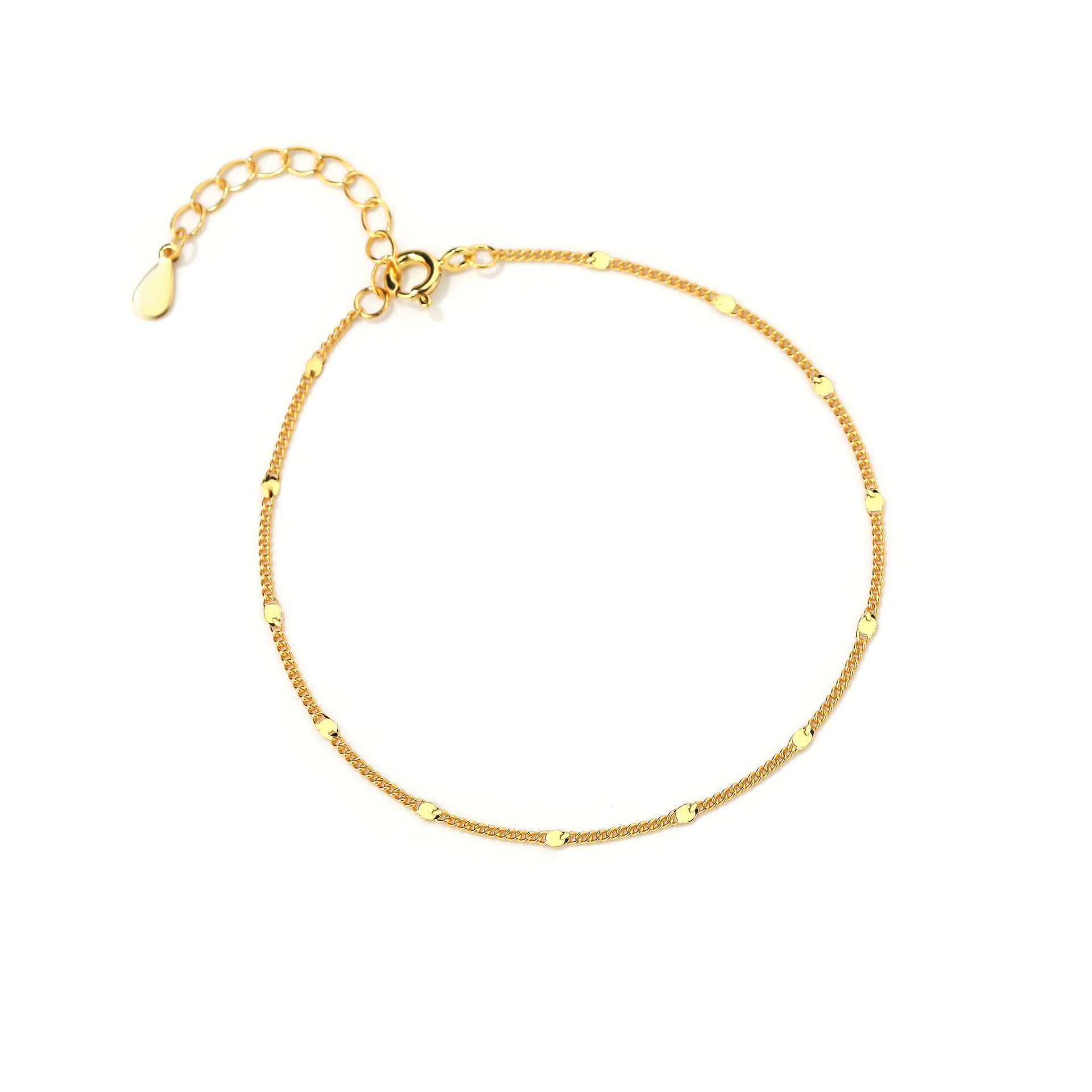 Сребърна гривна Lumi Line в златист цвят, минималистичен и модерен дизайн с 18К позлата.