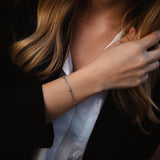 Двойна Гривна с Топчета Сребро S925