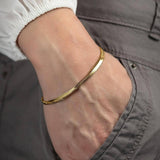 Двойна мека гривна златиста