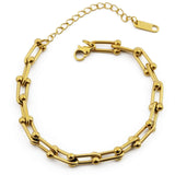 Двойна преплетена гривна в златисто