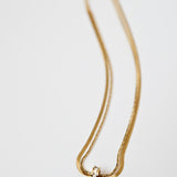 Двойно Златисто Колие Кристал