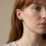 Обеци One Clover от сребро с 14К златно покритие