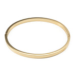 Гривна Ayra с 18К златно покритие, изработена от медицинска стомана 316L, хипоалергенна и устойчива на корозия.