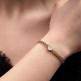 Гривна сърце със седеф - 2цвята