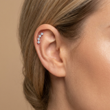 Сребърни Обеци Златна Тиара с 14К Златно Покритие S925