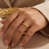 Пръстен Дизайн Wave с 18К Златно Покритие