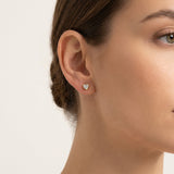 Обеци Сърце в 2 цвята с 18К Златно Покритие