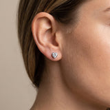 Обеци Сърце в 2 цвята с 18К Златно Покритие