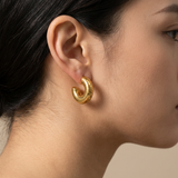 Масивни Златни Обеци Халки с 18К Златно Покритие