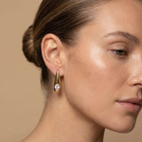 Обите Aura Drop с 18К Златно Покритие, идеални за пиърсинг обеци и обеци за хрущял, с кубичен цирконий.