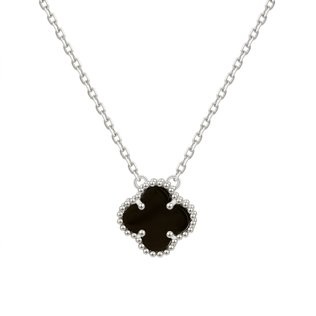 Колие One Clover от сребро с 14К златно покритие